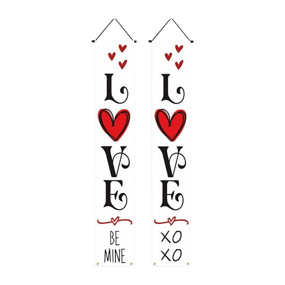 RXMEKW Front Door Decorations,Valentine's Day Door Decor Set for Romantic Celebrations with Couplets and Ornaments to Create A Festive Party Atmosphere