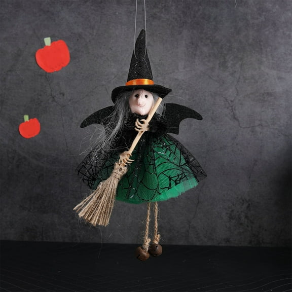 RXMEKW Halloween Decorations Indoor Cute Witch Decoration Hanging Witch Statue, Halloween Decoration, Vintage Hanging Kitchen Witch Doll Ornament, Suitable for Indoor and Outdoor