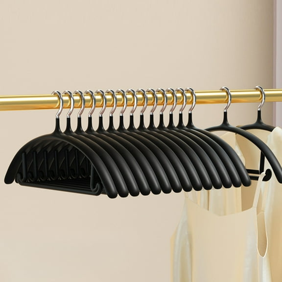 RXMEKW Hangers Space Saving 10-Pack Velvet Hangers, Thick Non-Slip Silicone Coat Hangers Space-Saving
