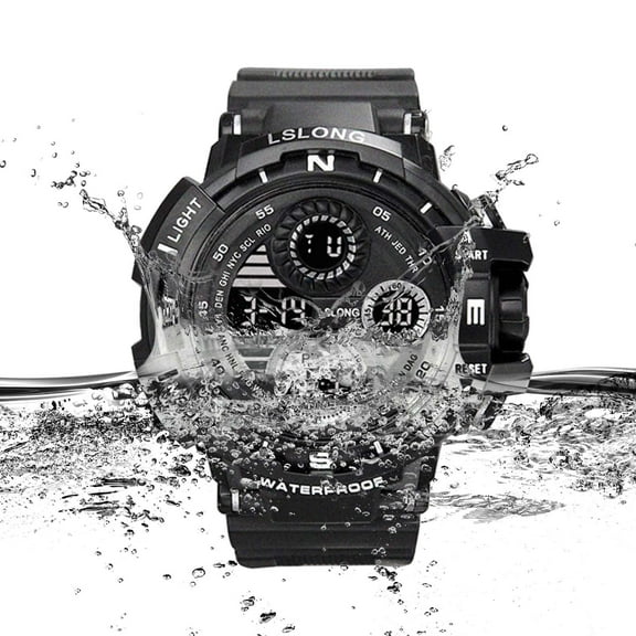 RXMEKW Large Digital Timer Led Waterproof Sport Watch Alarm Stopwatch Countdown