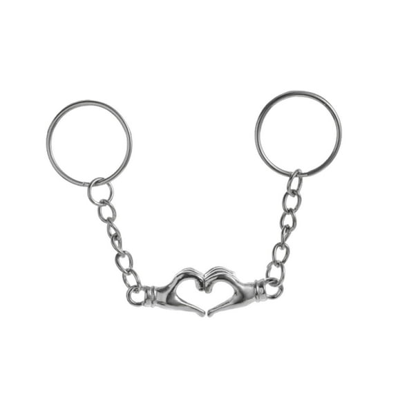 RXMEKW Magnetic Keychain,Couple's Gift Metal Magnetic Attraction Heart Shape Palms Connection Personalized Valentine's Day Romantic Keepsake for Two