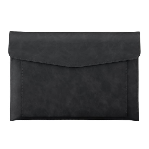 Magnetic Lock Leather File Sarcina Black A4 Briefcase 33x23.5cm