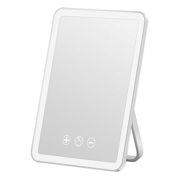 RXMEKW Mirror with Lights Led Rechargeable Desktop Vanity Mirror 3-Color Dimming 1-Pc