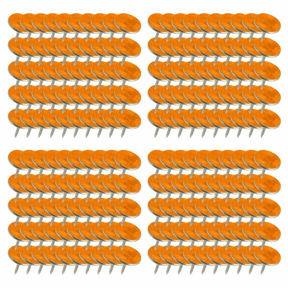 RXMEKW Outdoor Reflective Flat Head Nails with Multiple Specifications and Five Colors for Night Use. Round Nails for Fixing Field Night Markings