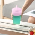 thumbnail image 1 of RXMEKW Plastic Cups with Lids Fresh Candy Color Plastic Self-Contained Straw Cup without Lid Integrated Cup Juice Cup Drinking Cup, 1 of 6