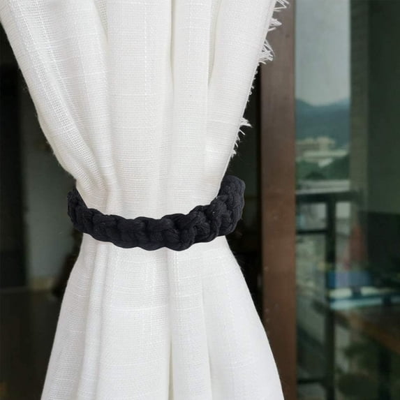 RXMEKW Rope Curtain Tiebacks Curtain Ties Handmade Braided Cord Fixing Straps Twisted Fabric Curtain Clips Natural Jute Curtain Ties Window Decoration
