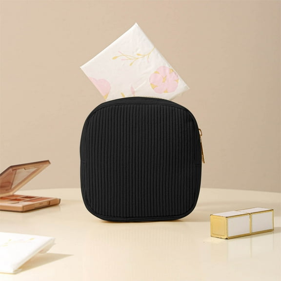 RXMEKW Sanitary Napkin Storage Bag Corduroy Sanitary Napkin Storage Bag-Storage Bag-Small Item Storage Bag