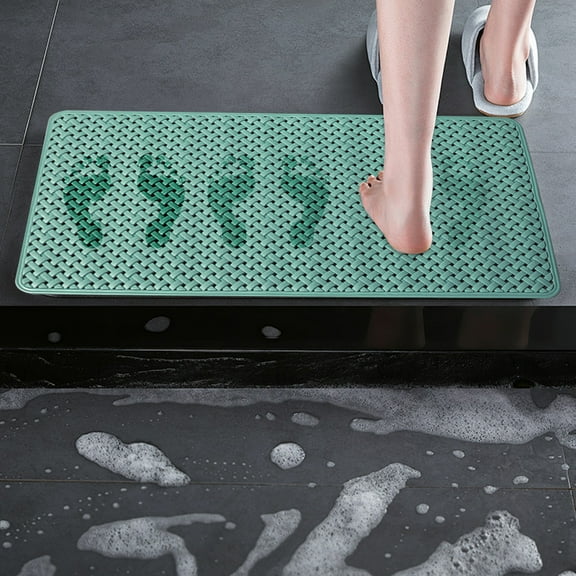 RXMEKW Shower Mats for Showers Anti Slip Rectangular Bathroom Anti-Slip Mat Anti-Skid Mat Family Shower Room Shower Non-Slip Suction Cup Floor Mat Bathroom Massage Foot Mat