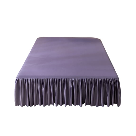RXMEKW Solid Color Bed Skirt Concise Washed Cottons Edge Bedspread Skirt Bed Hats Bed Sheet Dirtproof Non-Slip Protective Cover Cover