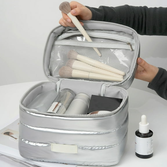 RXMEKW Storage Bag Organizer Large Travel Cosmetic Organizer Bag Tote Soft Pouch