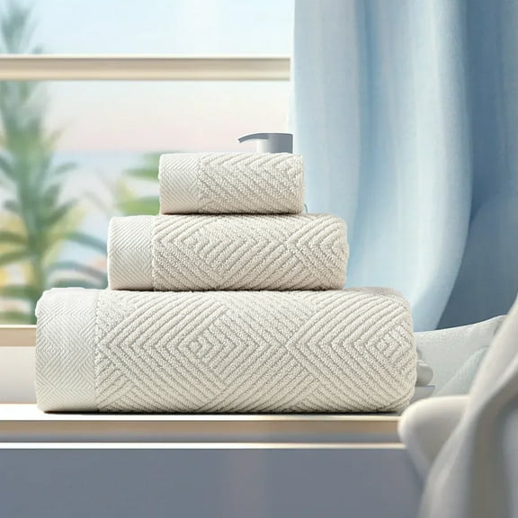 RXMEKW Towels for Bathroom Bathroom Towel Set Bathroom Thick Soft Absorbent Towel Set 3-Piece Set Household Face Wash Gift Box Towel