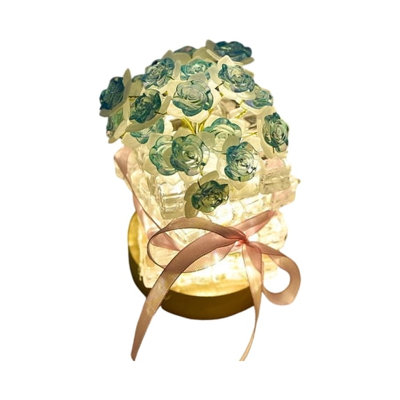 RXMEKW Valentines Day Gifts,Romantic Rose Ice Cube Night Light Handmade Diy Craft Kit for Festival Restaurant Bedroom Bar Coffee Shop Table Decoration Valentines Day Presents for Women