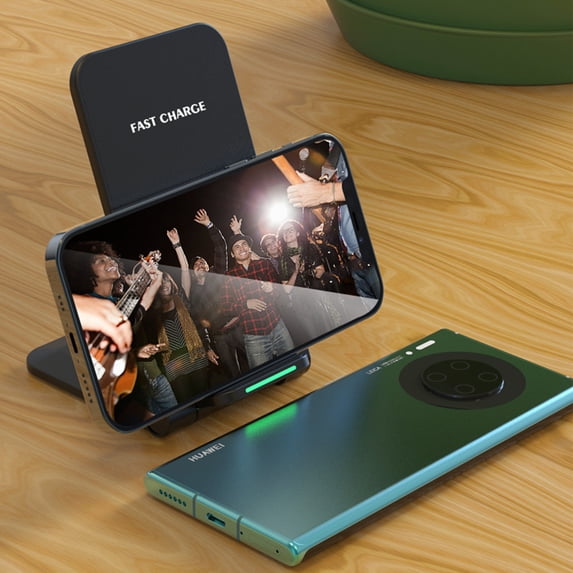 RXMEKW Wireless Charger Stand Mobile Desktop Wireless Fast Charging Stand, Foldable Wireless Charger, 15W Vertical Mobile Phone Wireless Charging Stand, Can Charge Mobile Phones.