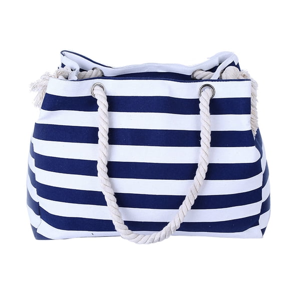 RXMEKW Womens Summer Tops Striped Tropical Palm Leaf Beach Tote Large Travel Reusable Grocery Shoulder Bag Zipper Pocket Summer Vacation Pool Accessory
