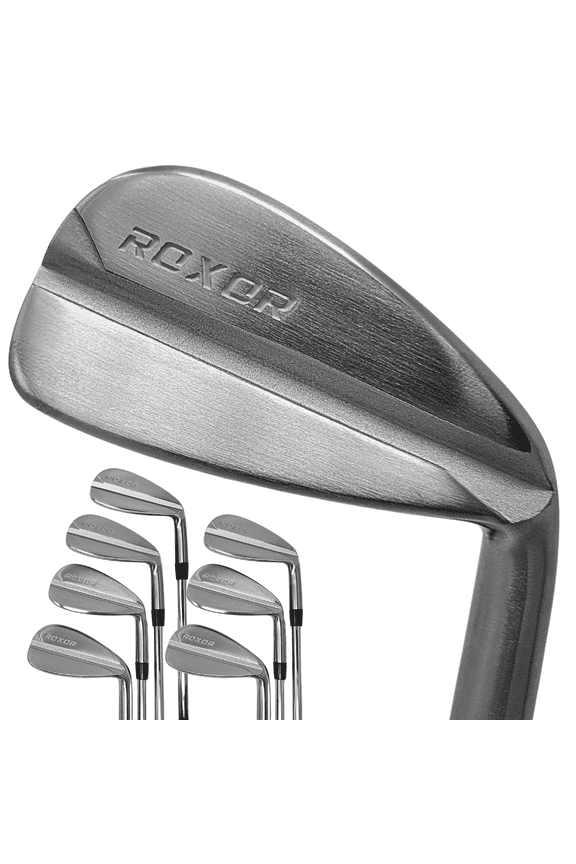 RXR Iron Set - 4,5,6,7,8,9,PW - Premium Set of Great Looking Irons - Right Handed - Stiff Flex