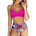 thumbnail image 1 of RXRXCOCO High Waist Bikini Set Sexy Push Up Two Pieces Women Swimsuit, 1 of 11
