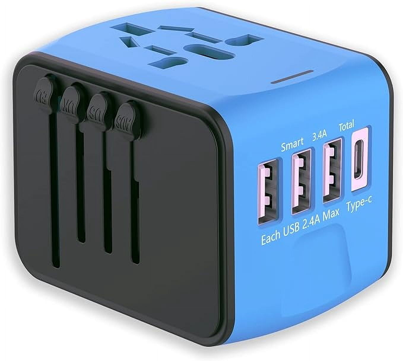 NOVOO RG70 GaNIII 70W Universal Travel Adapter Worldwide Essentials Power Plug Adapter with 3 USB C & 2 USB A