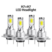 RXTSQI 4X H7+H7 High&Low LED Headlight Bulbs Kit for Kia Sorento 2016-2019 White