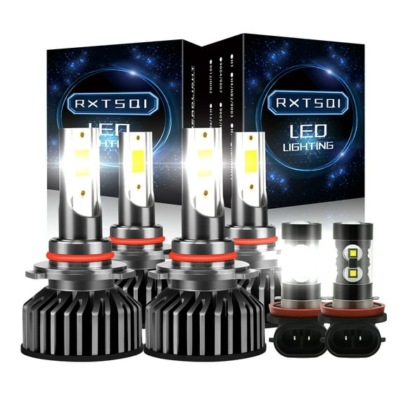 RXTSQI 6x 9005 9006 LED Headlight Bulb H11 Fog Light White for Honda Civic 2006 2007 2008 2009 2010 2011 2012 2013,f2