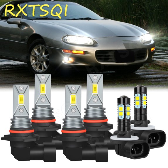 RXTSQI 9005 9006 881 LED Headlight Fog Bulbs 6000K for Chevy Camaro 1998-2002,Set of 6
