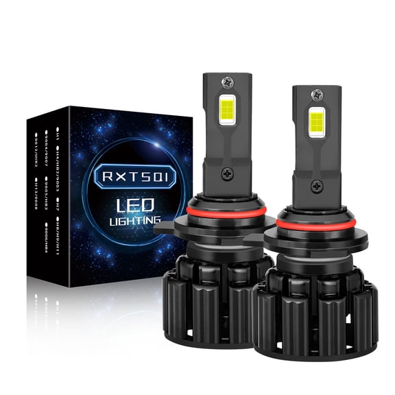 RXTSQI 9012 HIR2 LED Headlight Bulbs - 18,000LM, 6500K Cool White, Easy Plug and Play, High/Low Beam - 2-Pack for Halogen Replacement