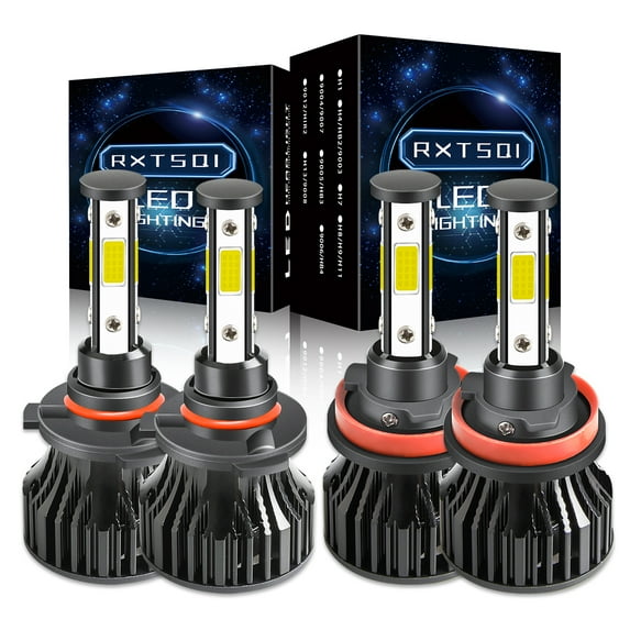 RXTSQI For Honda Civic Coupe 2014-2015 4x 9005 H11 LED Headlight High Low Beam Bulbs,X15