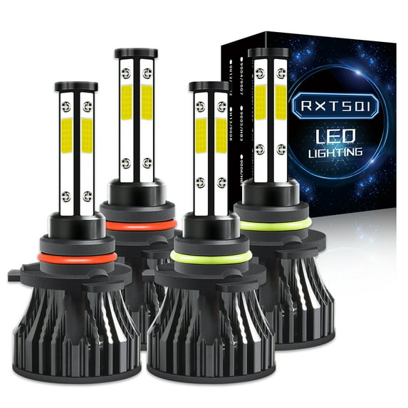 RXTSQI for GMC Sierra 2500 HD 2001-2006 LED Headlight Bulbs White High/Low Beam 9005 9006 Kit,X15