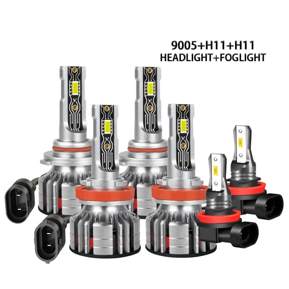 RXTSQI for Toyota Prius 2010 2011 LED Headlight Bulbs 9005 H11 High/Low Beam H11 H8 Fog Light White
