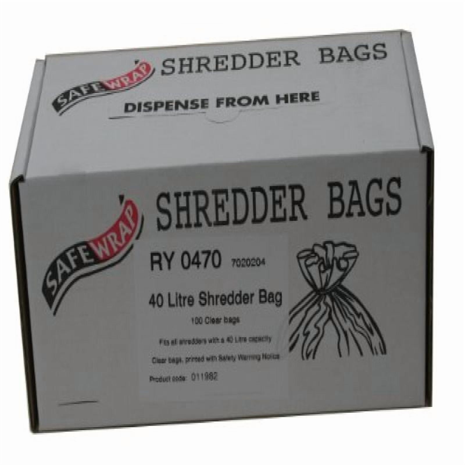 RY SAFEWRAP SHREDDER BAGS 40 LITRE PK100
