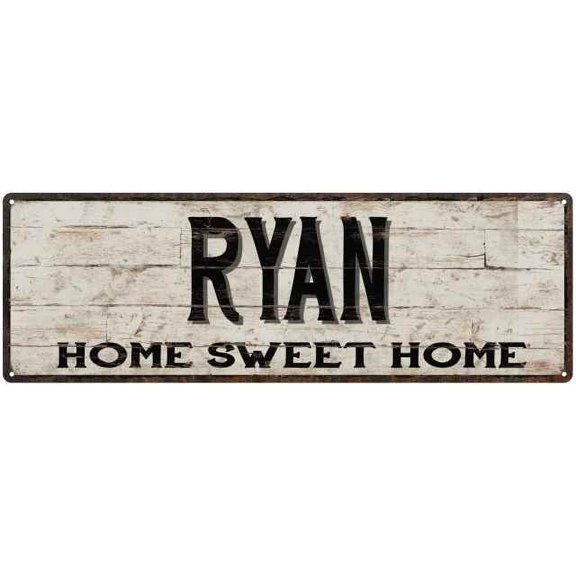 RYAN Rustic Home Sweet Home Sign Gift 6x18 Metal Decor 206180084177