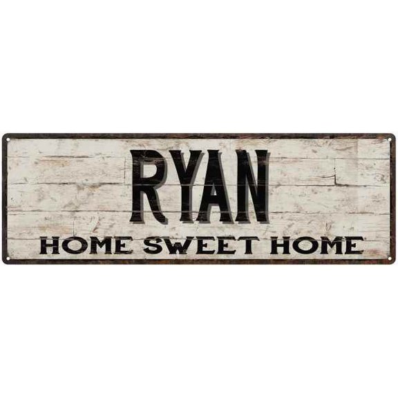 RYAN Rustic Home Sweet Home Sign Gift 8x24 Metal Decor 108240084177