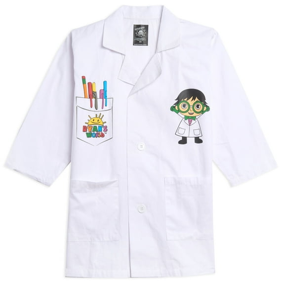 RYAN'S WORLD Big Boys Costume Lab Coat Science Doctor Toddler to Big Kid