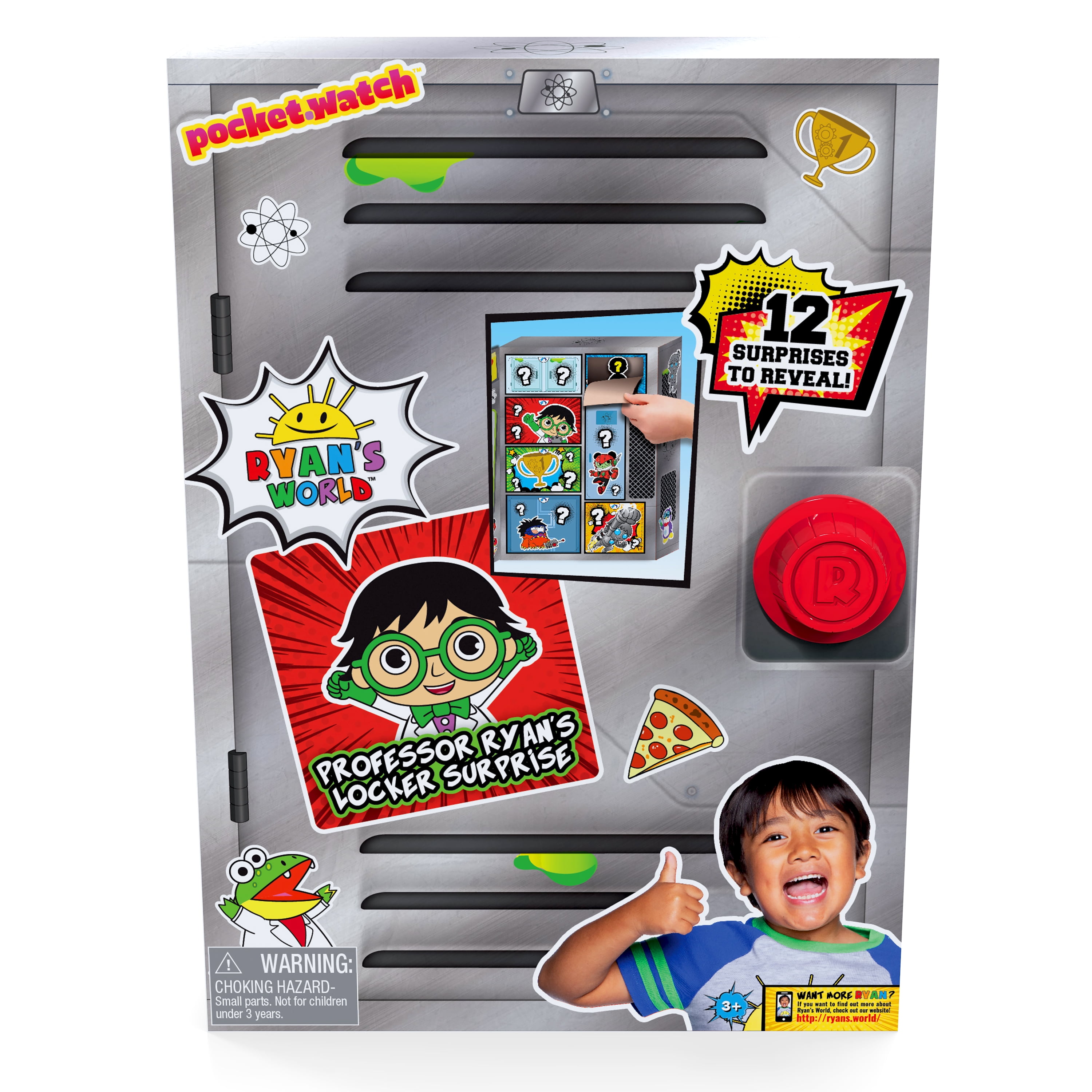 RYAN'S WORLD Professor Ryans Locker Surprise, 12 Surprises Inside Includes Toy Figures and Slime, Styles May Vary, Kids Toys for Ages 3 Up, Gifts and Presents