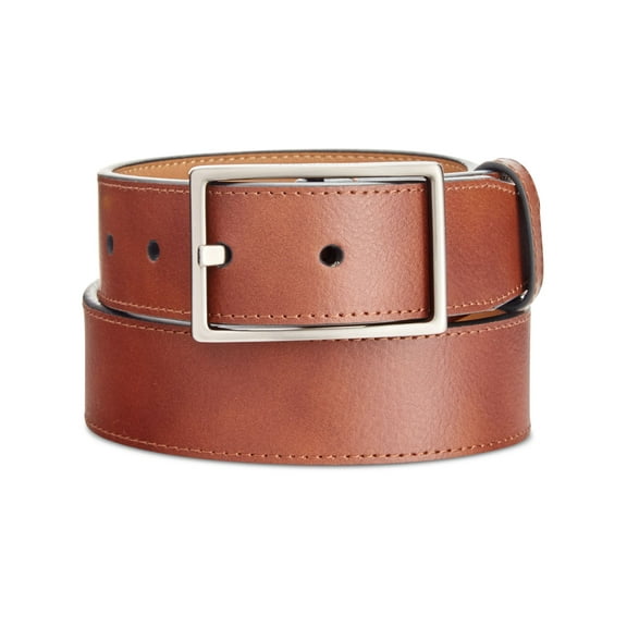 RYAN SEACREST DISTINCTION Mens Brown Textured Leather Casual Belt L 38-40