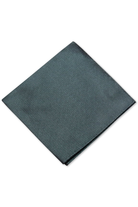 Mens Teal Solid Textured Pocket Square