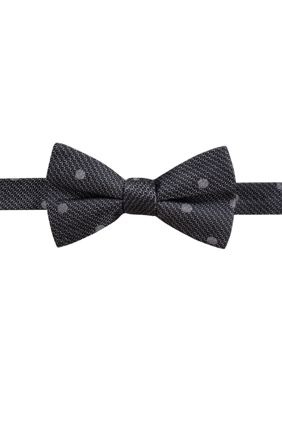 RYAN SEACREST Mens Gray Polka Dot Pre-Tied , Silk Bow Tie