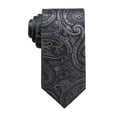 thumbnail image 1 of RYAN SEACREST Mens Purple Paisley Gardenia Paisley Silk Slim Neck Tie, 1 of 3