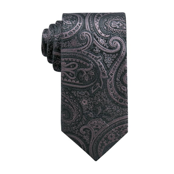 RYAN SEACREST Mens Purple Paisley Gardenia Paisley Silk Slim Neck Tie