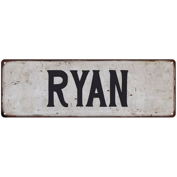 RYAN Vintage Look Rustic Chic Metal Sign 6x18 106180036041