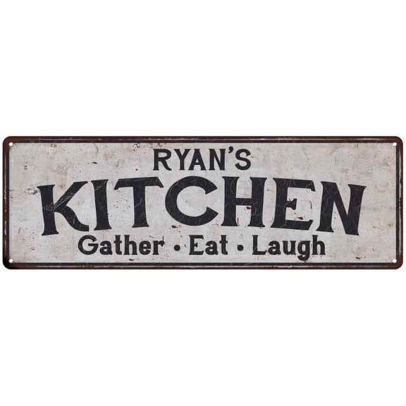 RYAN's Kitchen Rustic Chic Decor Gift 6x18 Sign 106180051077
