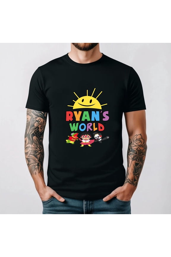 RYANS WORLD Kids Top Boys Girls YouTuber Toy Review Children Fun Unisex T-Shirt, for men & women, up to size 5XL.