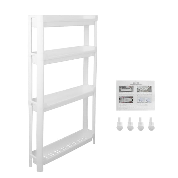 RYANSTAR RACING 4-Tier Slim Storage Cart with Wheels 3.74'' Wide Rolling Cart for Narrow Spaces Adjustable