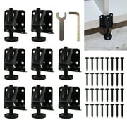 RYANSTAR RACING 8 Pcs Black Adjustable Leveling Feet Furniture Leveler Applicable to Nut, Table, Furniture, Bench