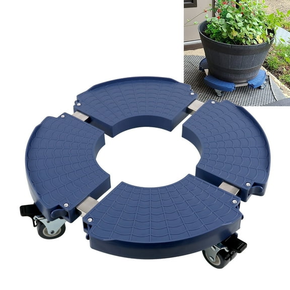 RYANSTAR RACING Adjustable Plant Caddy with Wheels, 15-20 inch Adjustable Plant Stand with Lockable Casters for Easy Moving