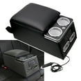 thumbnail image 1 of RYANSTAR RACING Truck Seat/Bench Organizer, Rear Bench Seat Consoles with LED Light, USB Port, Cup Holders, Armrest, and Padded Top Lid, 1 of 8