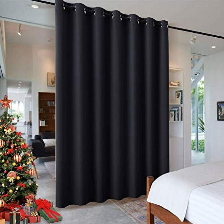 RYB HOME Bedroom Blackout Curtains - Small Window Treatment Set  Energy Saving Thermal Insulated Drapes for Living Room/Nursery/Kitchen,  42-inch Wide x 45-inch Long, Black, 2 Panels : Home & Kitchen
