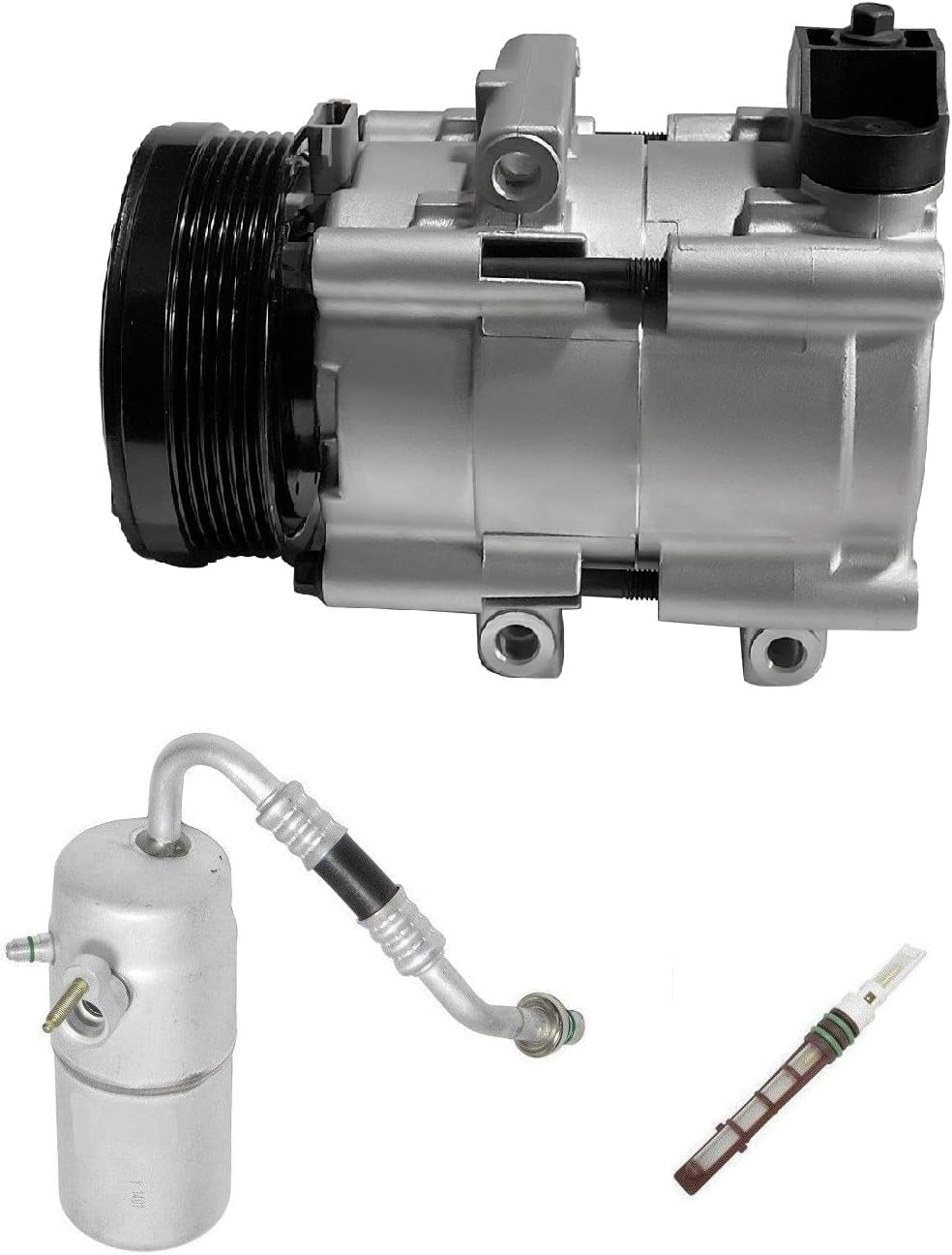 A/C AC Compressor W/ Clutch For 1990-1995 Ford F-150 F-250 F-350 4.9L Painted EB