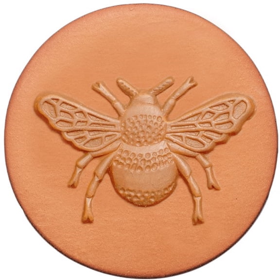RYCRAFT 2" Round Cookie Stamp with Handle & Recipe Booklet--Bumble Bee