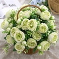 thumbnail image 1 of RYDCOT 1Pcs Artificial Rose Flower Dusty Rose Flowers Silk Flowers with Long Stem, Silk Roses Bouquet for Wedding Bridal Shower Party Home Decoration, 1 of 5