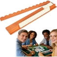 thumbnail image 1 of RYDCOT 1Pcs Mahjong Tile Rack & Pusher Set, Wooden All-in-one Holders, Scalloped Magnetic Mahjong Racks for Organizing Tiles, Easy to Use for Home Game Nights, Scalloped Edge, 1 of 2